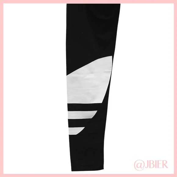 Adidas Black Logo Leggings - Picture 4 of 10